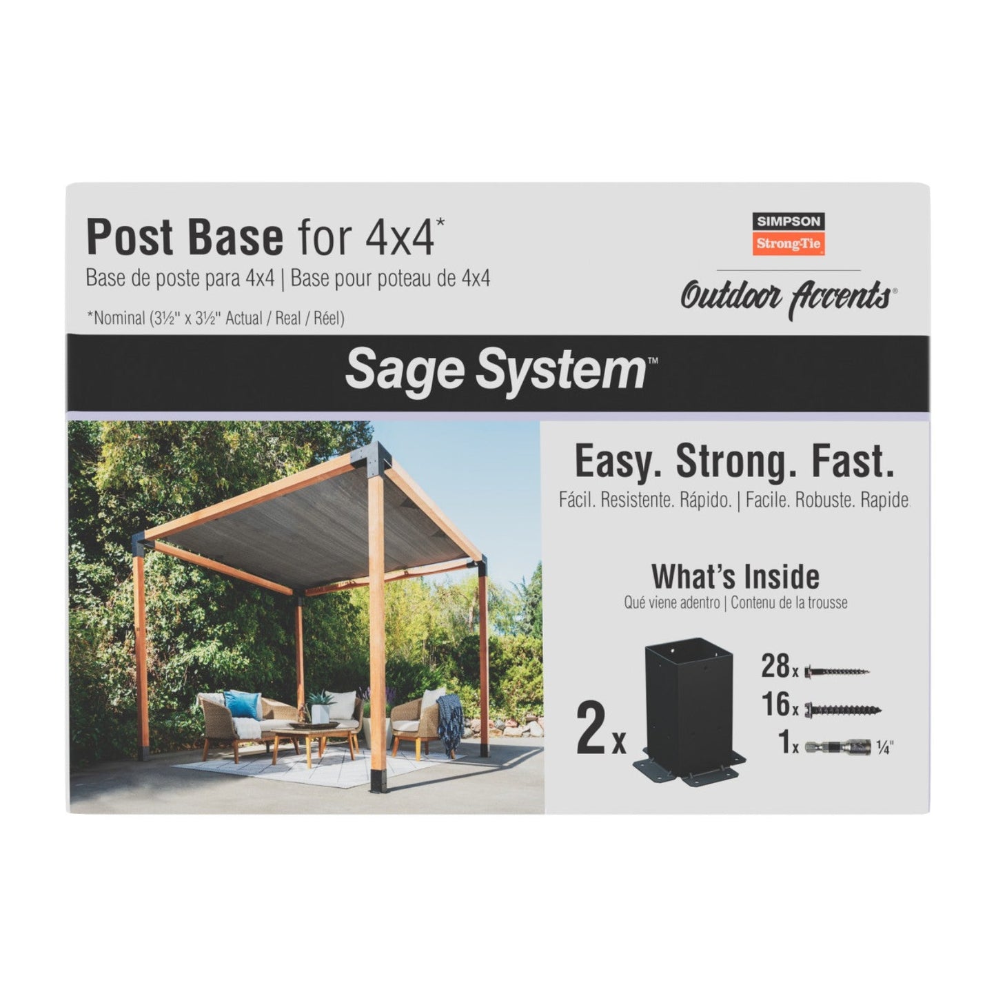 Simpson SAGE-B44 Sage System 4x4 Decorative Post Base