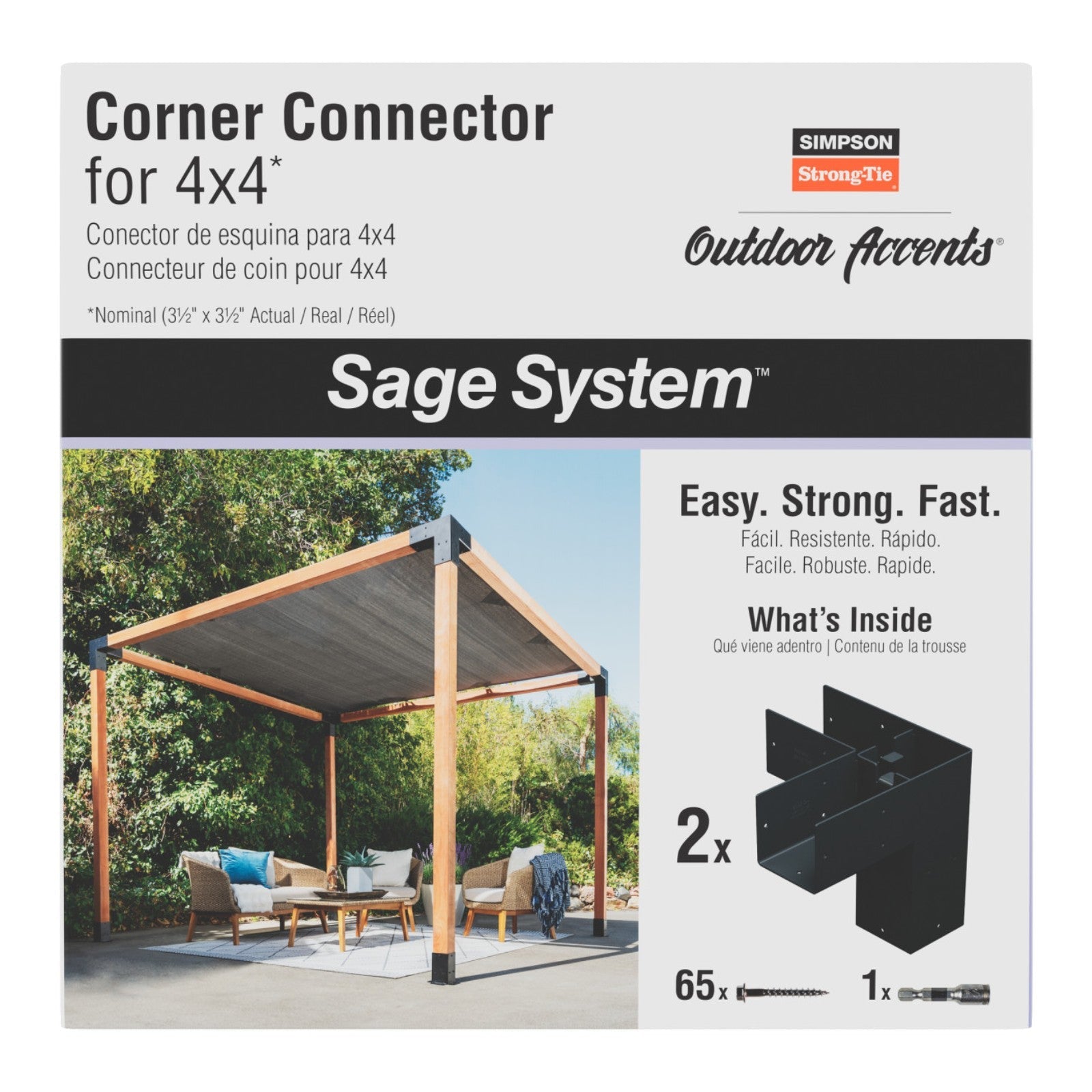 Simpson C44 Sage System 4x4 Decorative Corner Connector