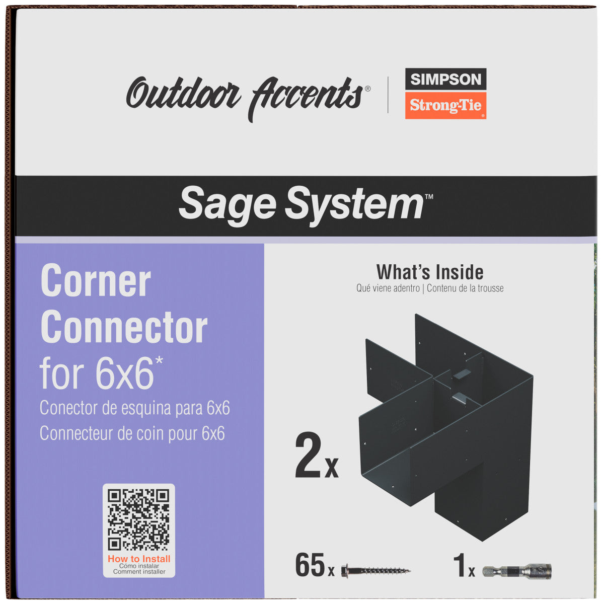 Simpson C66 Sage System 6x6 Decorative Corner Connector