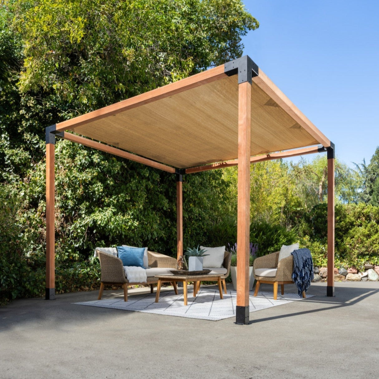 Simpson SAGE-SHADE10X10T Sage System 10' x 10' Pergola Sun Shade - Tan