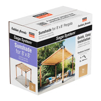Simpson SAGE-SHADE8X8T Sage System 8' x 8' Pergola Sun Shade - Tan