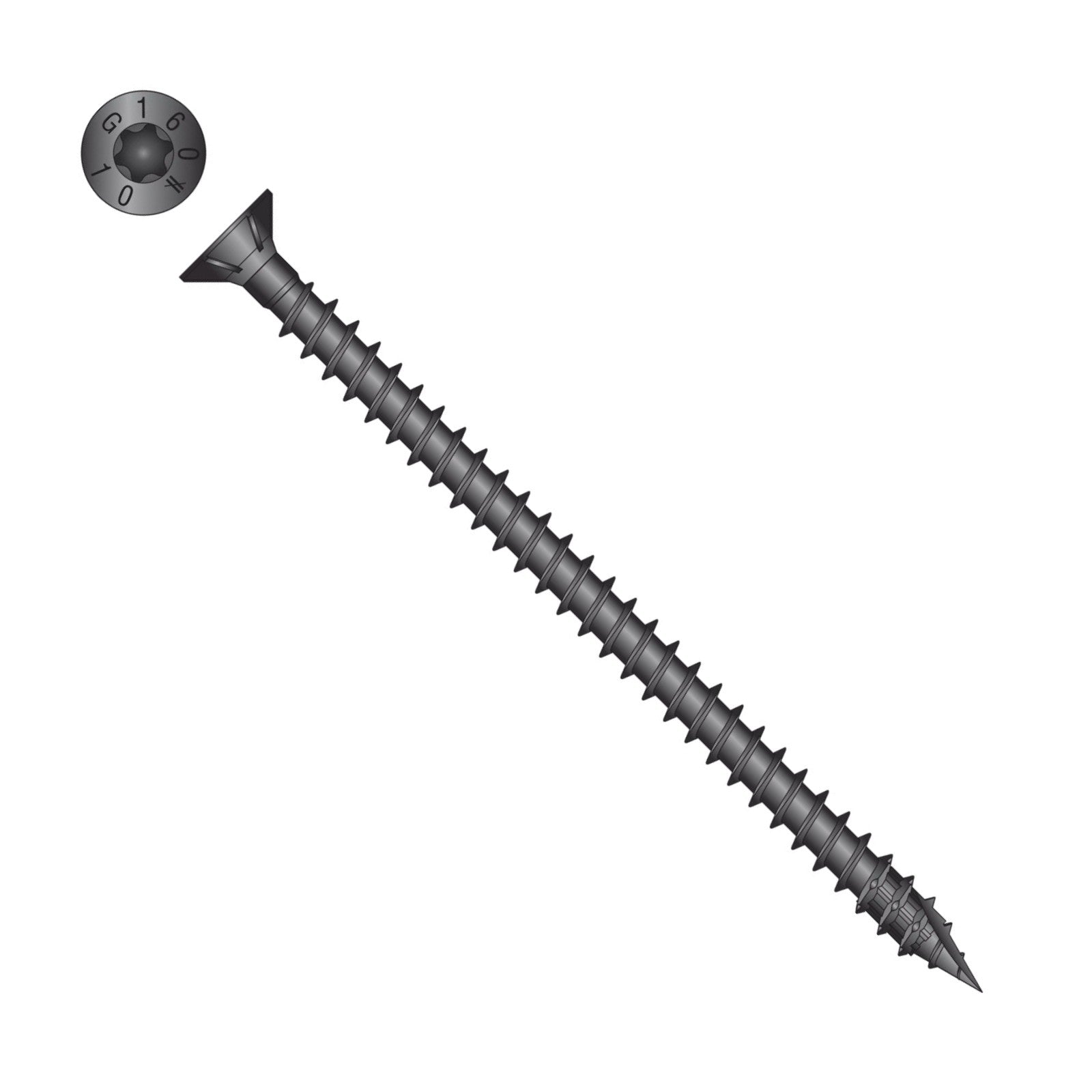 Simpson Strong-Tie Timber CF flat head screw with black e coat