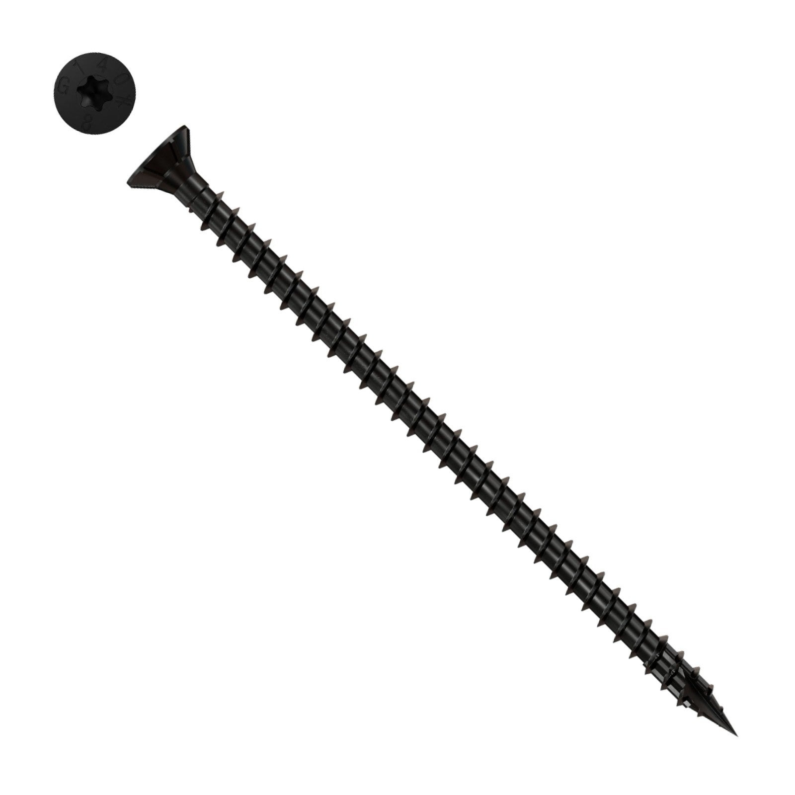 Simpson Strong-Tie Timber CF flat head screw with black e coat