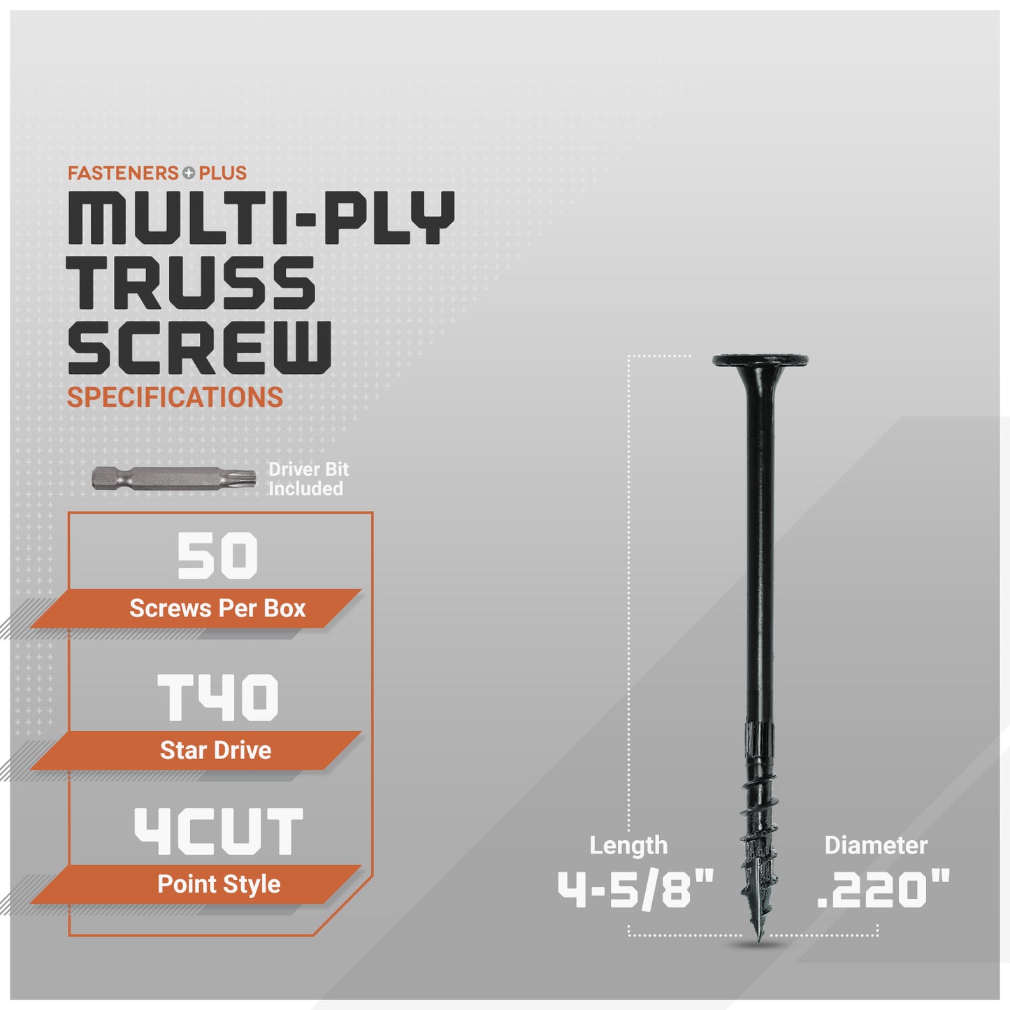 multi-ply structural screws - specs