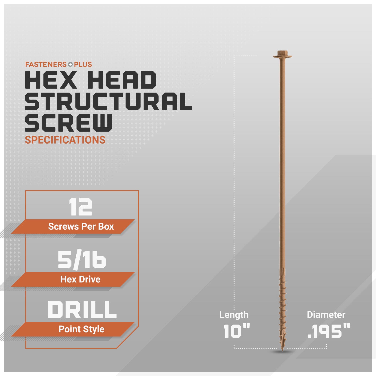hex head structural screws specifications