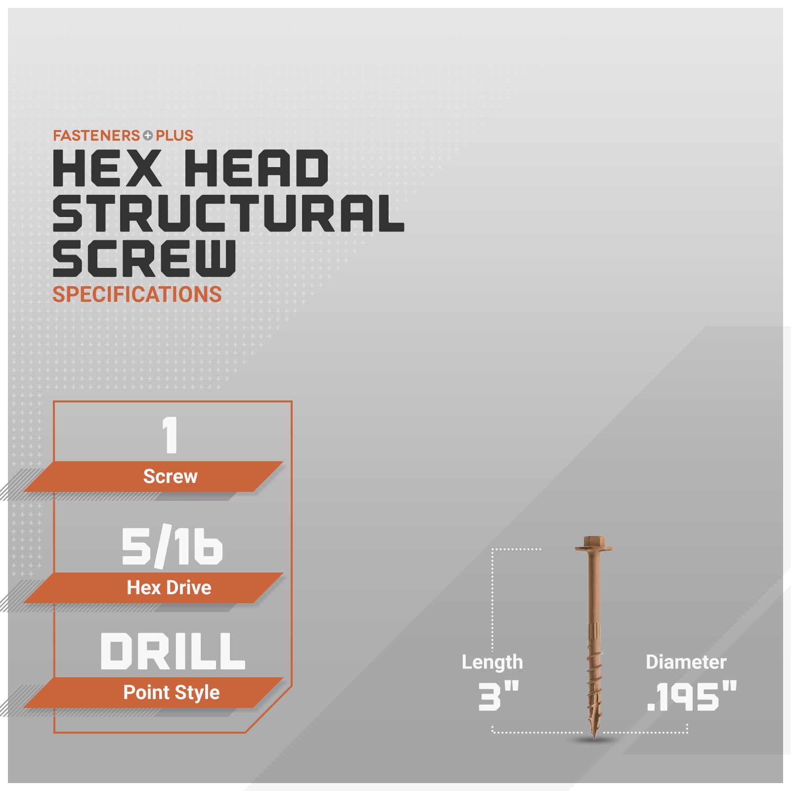 hex head structural screws specifications