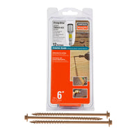 0.195" x 6" Strong-Tie SDWH19600DB-R12 Timber Hex Screw - Double Barrier Coating, Pkg 12