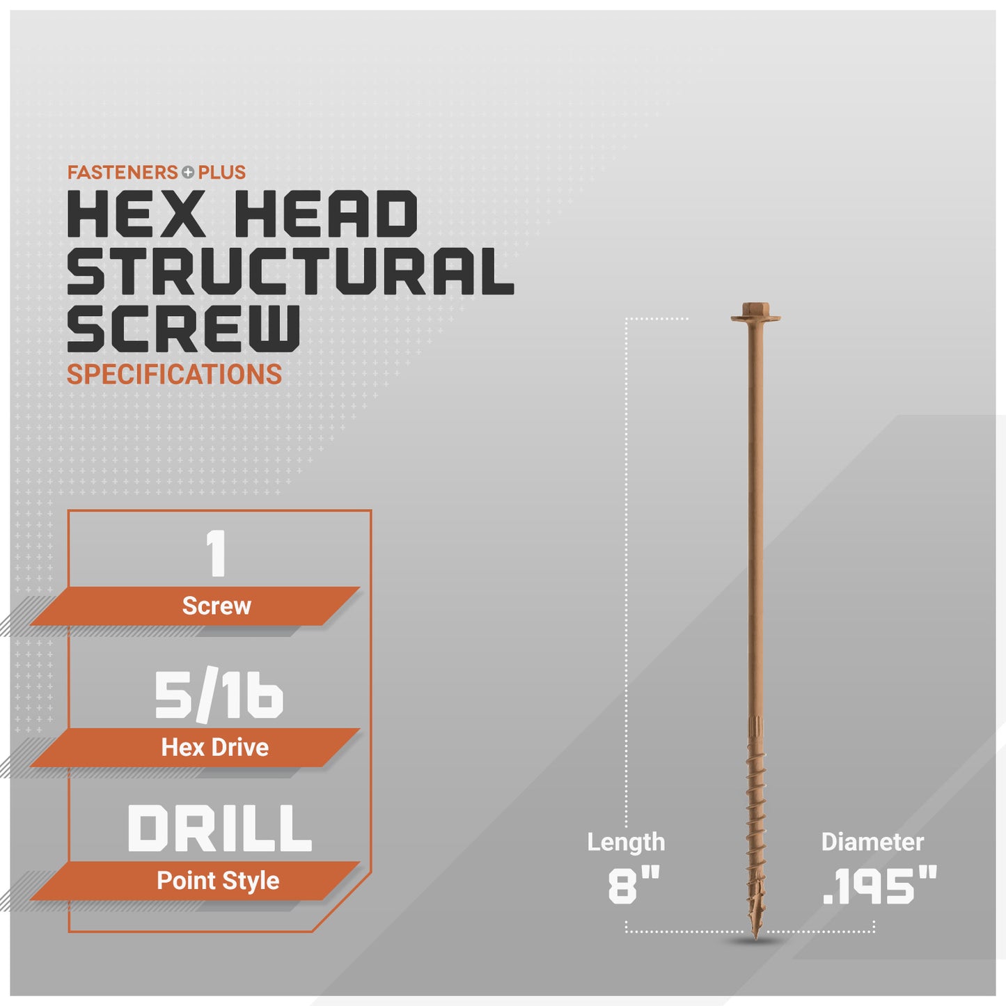 hex head structural screws specifications