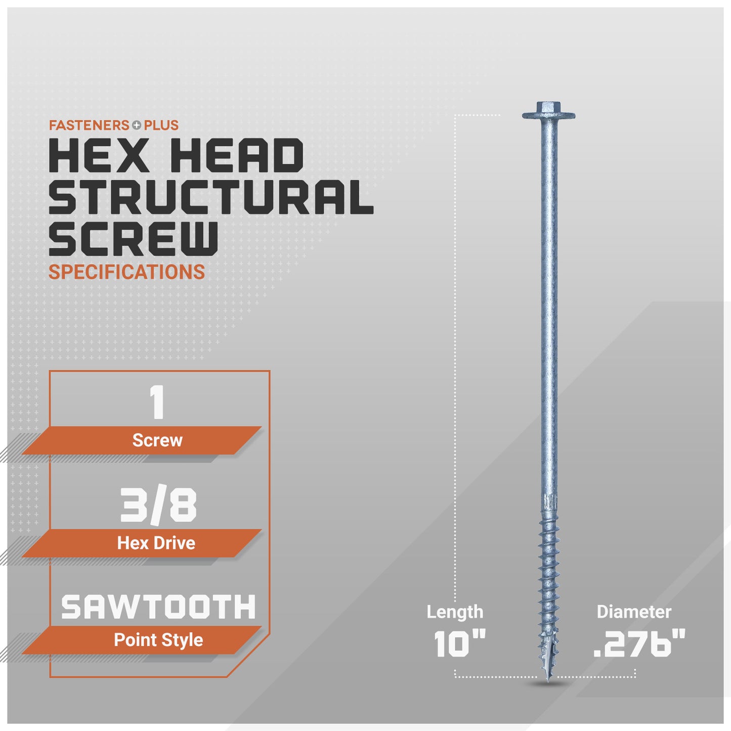 hex head structural screws specifications