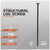 Structural log screw with specifications on a gray background