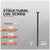 Structural log screw with specifications on a gray background