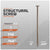 Structural screw with specifications on a gray background