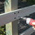 Drilling into wooden beams with black timber screws