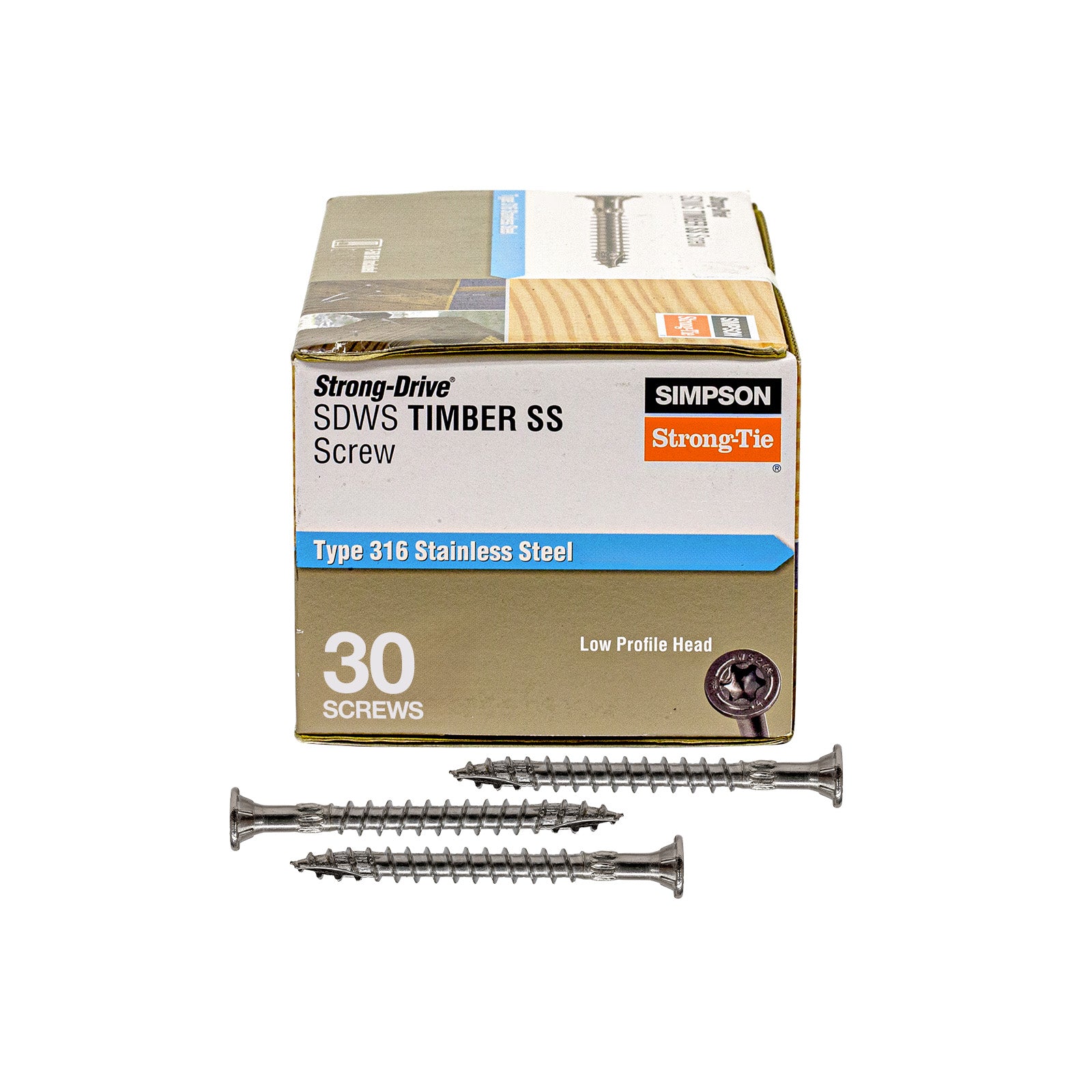 SDWS Timber SS Screw - Box of 30