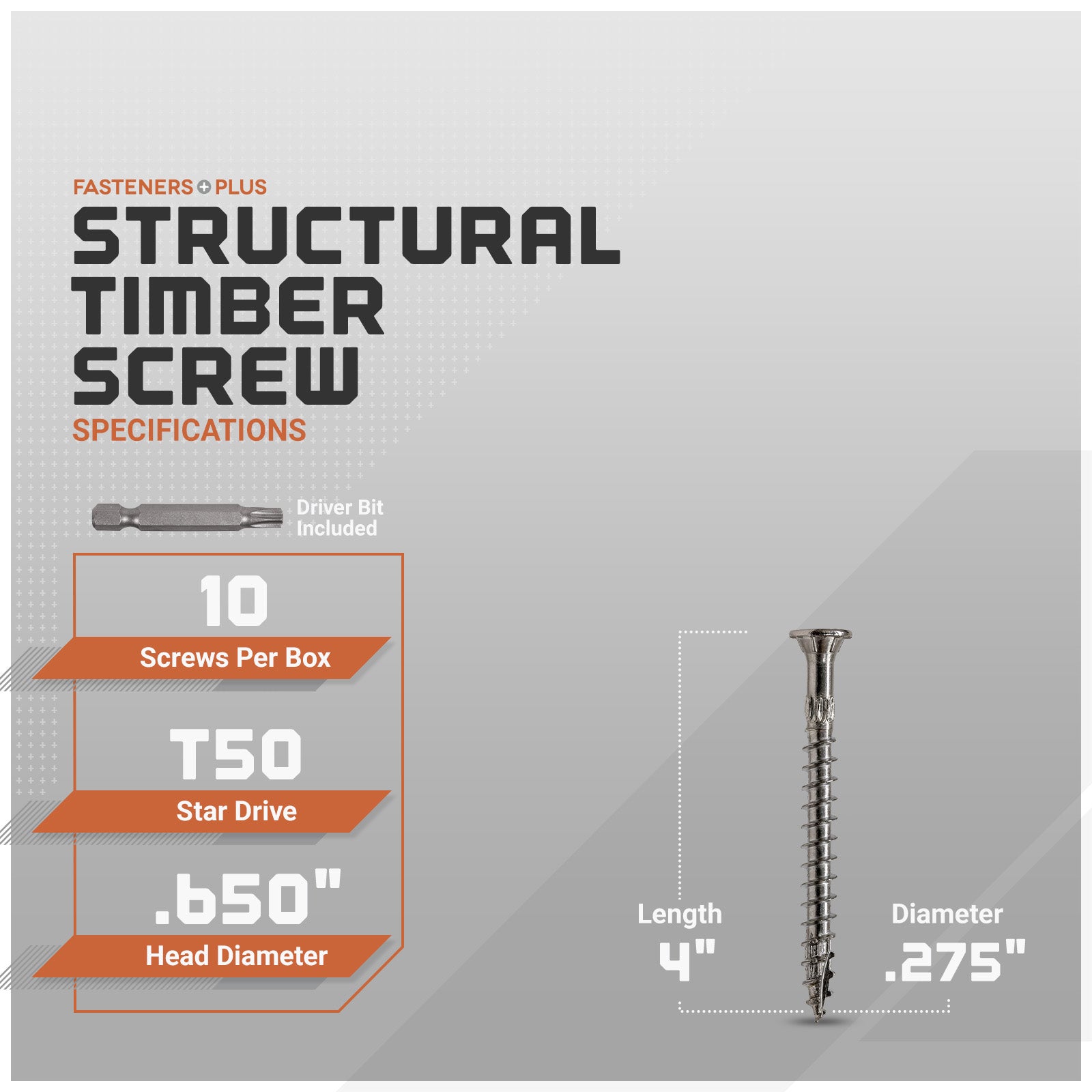 structural timber screw - specifications
