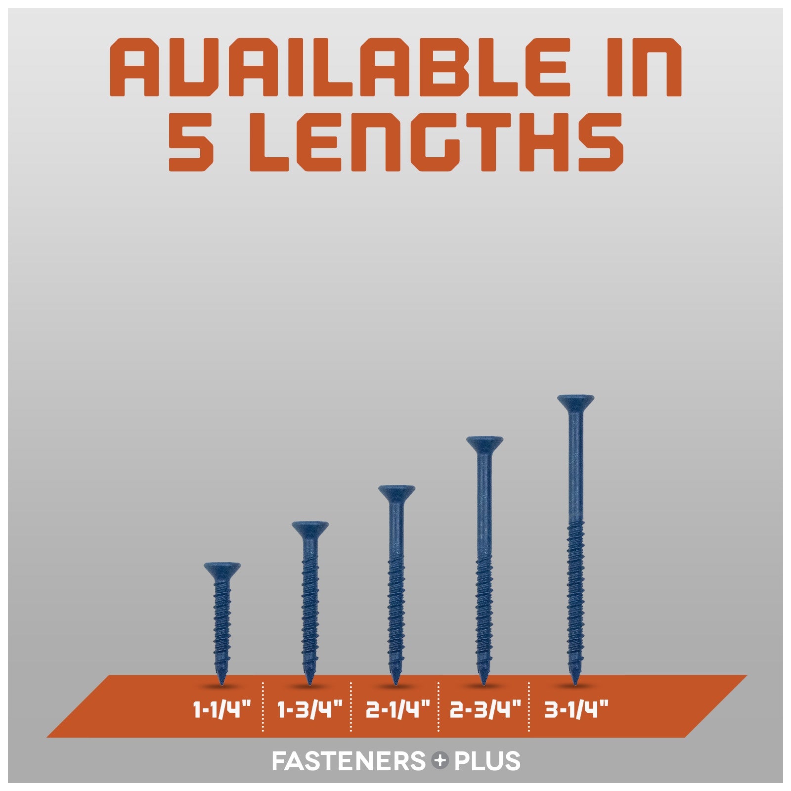 Available in 5 lengths