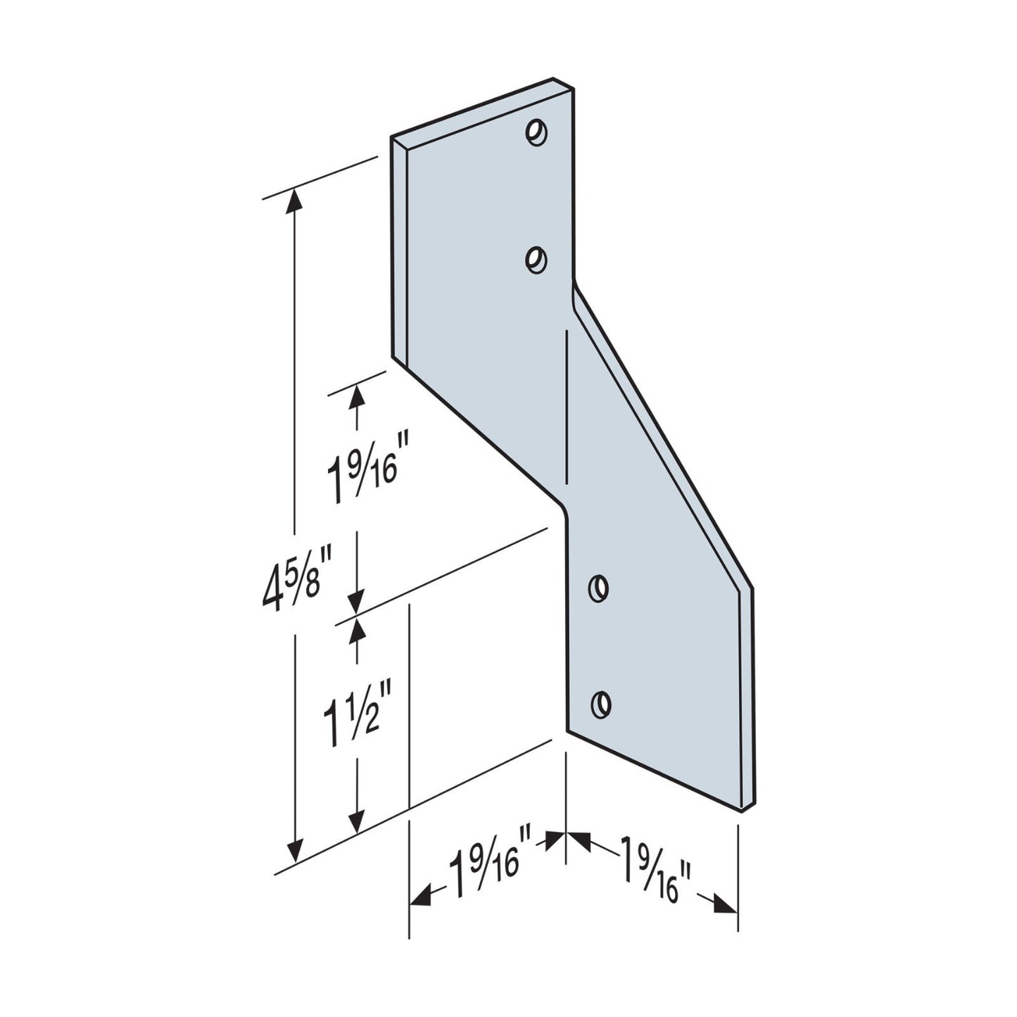 Simpson S/H3 Light Gauge Steel Hurricane Tie - G90 Galvanized