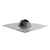 Gray shingle roof boot