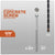 Concrete screw with specifications and drill bit included on a gray background