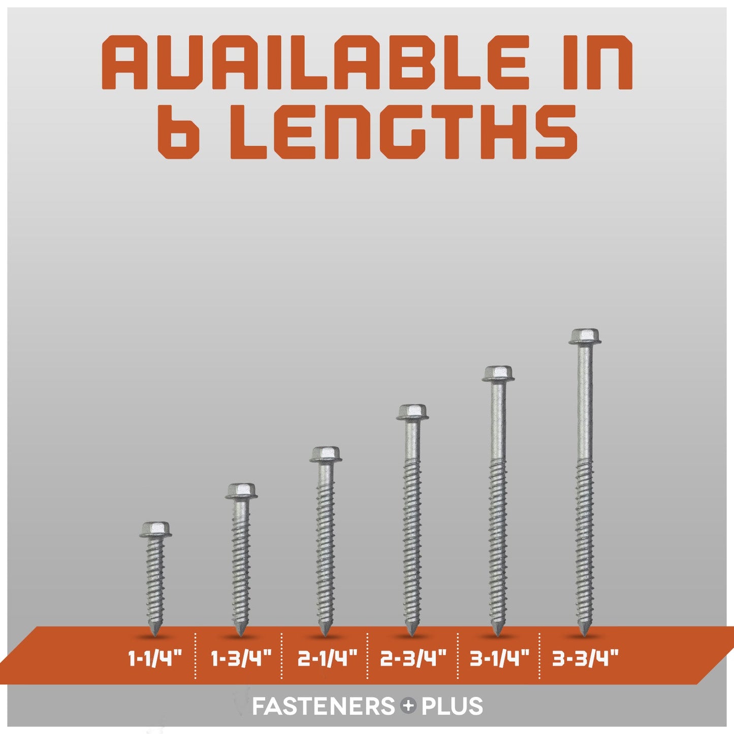 Available in 6 lengths