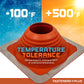 #7 Square Hi-Temp Silicone Metal Roof Boot w/Install Kit, Red