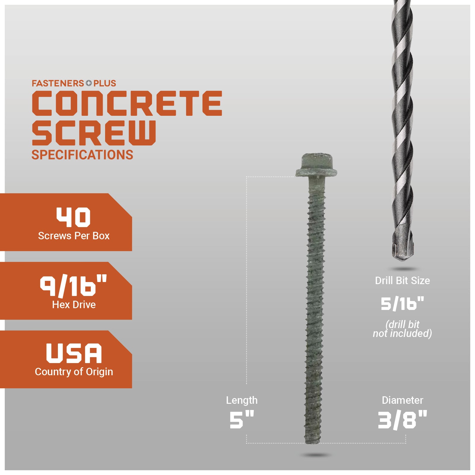 LDT Tapcon Screw, Zinc Spec