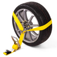 Side Mount Wheel Net with Ratchet and Flat Hook