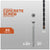 Concrete screw with specifications and drill bit included on a gray background
