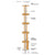 Technical diagram of vertical mass timber structure with threaded rod and couper nuts