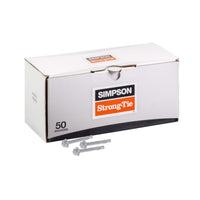 Simpson 3/8" x 3-1/2" Strong Bolt 2 Fully Assembled Wedge Anchor - 316 Stainless Steel, Pkg 50