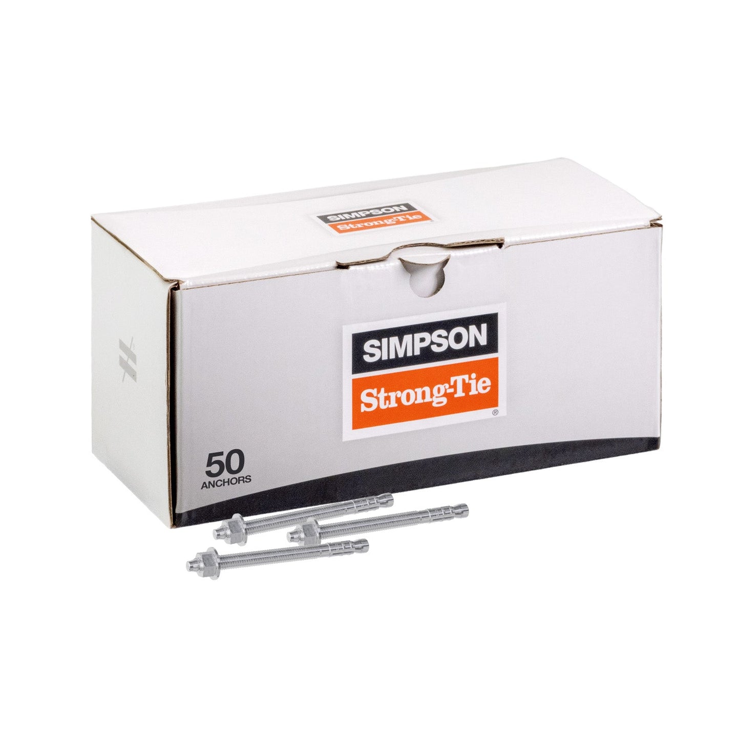 Simpson 3/8" x 5" Strong Bolt 2 Fully Assembled Wedge Anchor - 304 Stainless Steel, Pkg 50