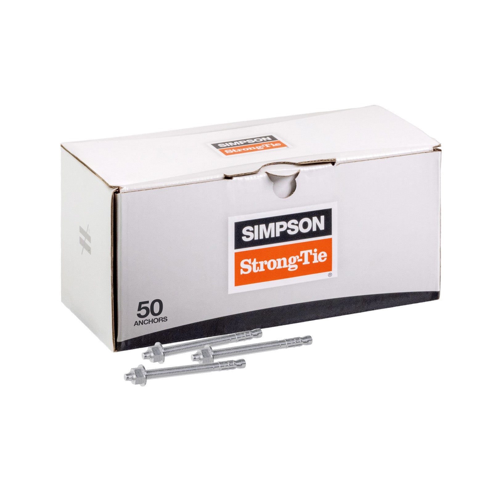 Simpson 3/8" x 5" Strong Bolt 2 Fully Assembled Wedge Anchor - 304 Stainless Steel, Pkg 50