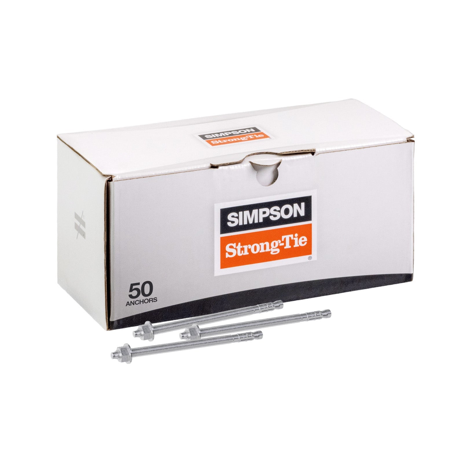 Simpson 3/8" x 7" Strong Bolt 2 Fully Assembled Wedge Anchor - 316 Stainless Steel, Pkg 50