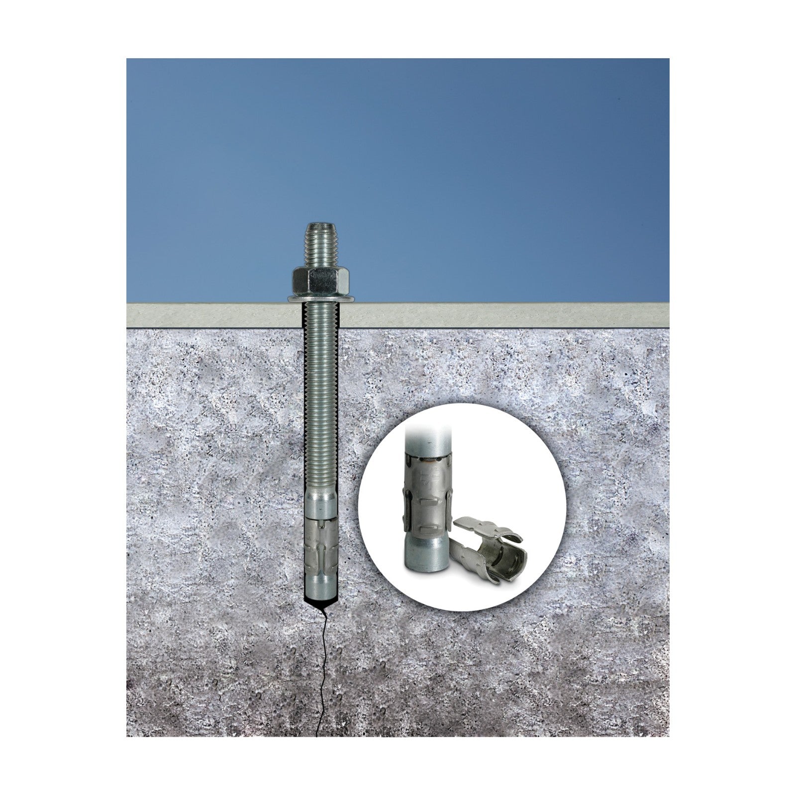 Simpson Strong Bolt 2 Wedge Anchor installation