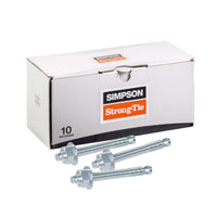 3/4" x 7" Strong-Tie Strong Bolt 2 Wedge Anchor Fully-Assembled, Zinc Plated, Pkg 10
