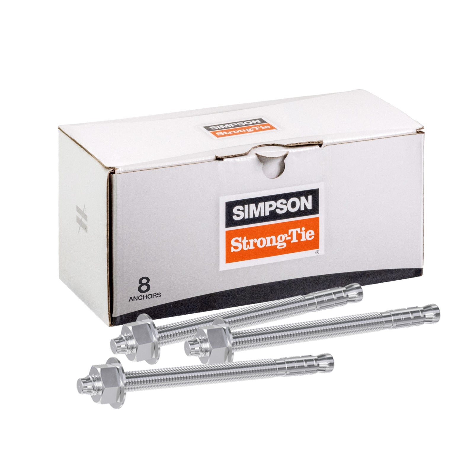 Simpson 3/4" x 8-1/2" Strong Bolt 2 Fully Assembled Wedge Anchor - 316 Stainless Steel, Pkg 8