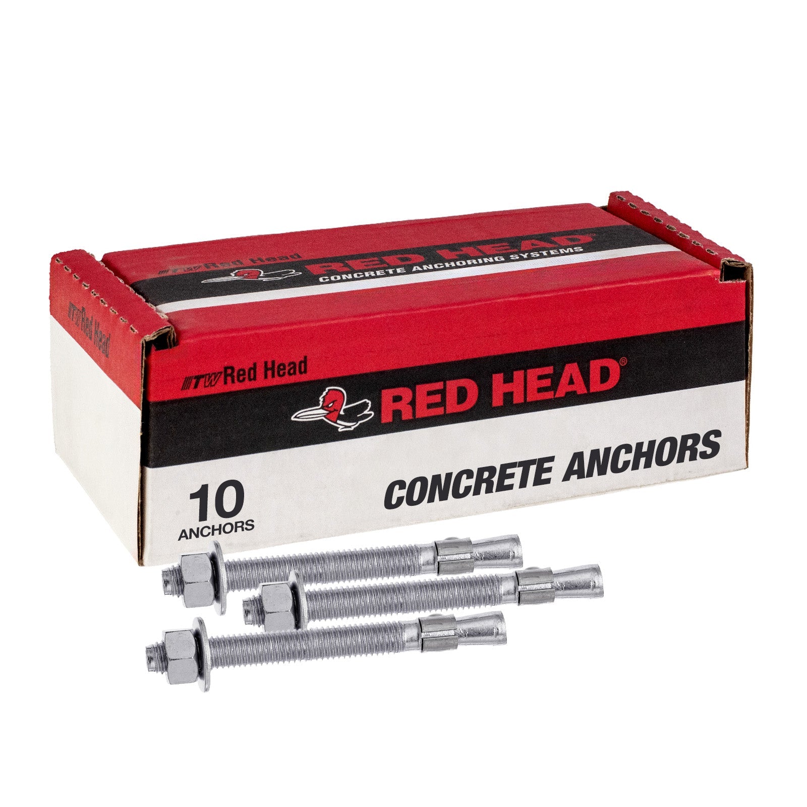 5/8" x 5" Red Head Trubolt 316 Stainless Steel Wedge Anchor, Pkg 10