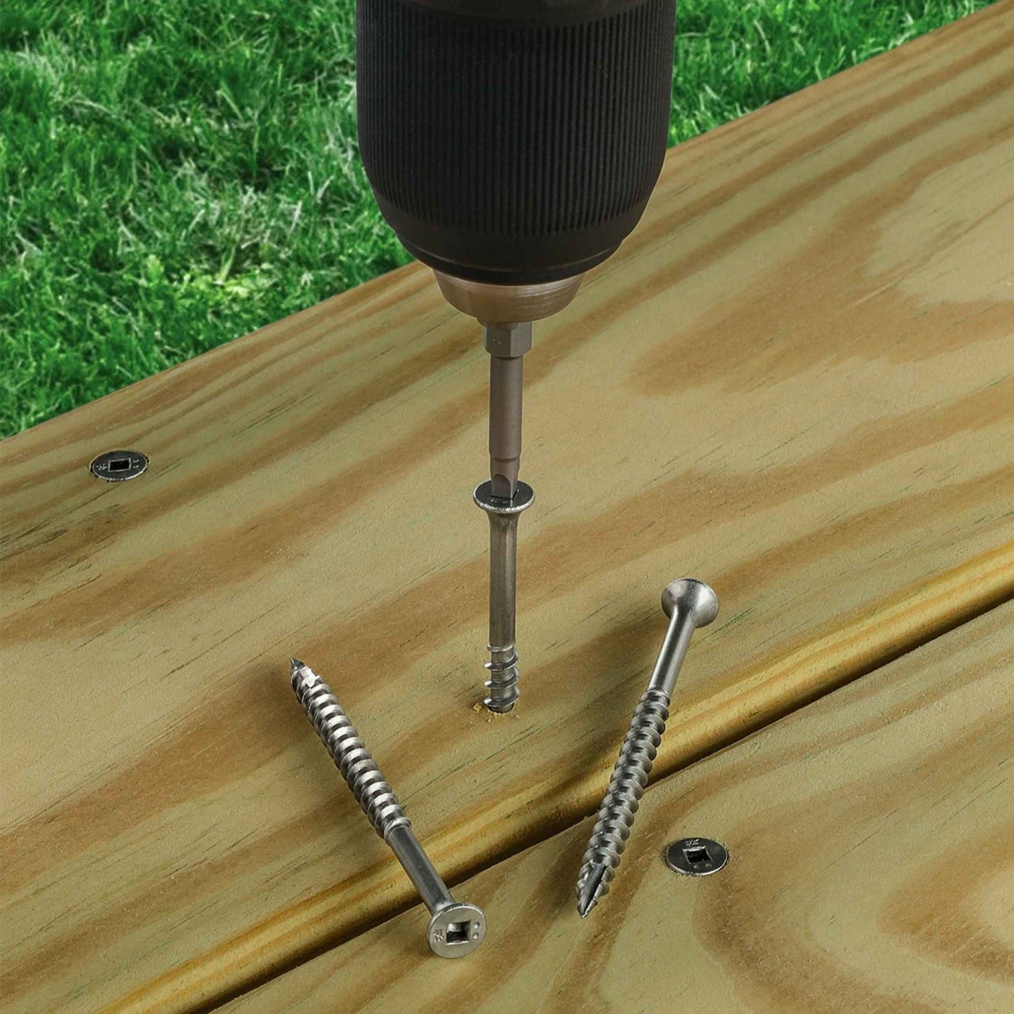 screw drilled into wood