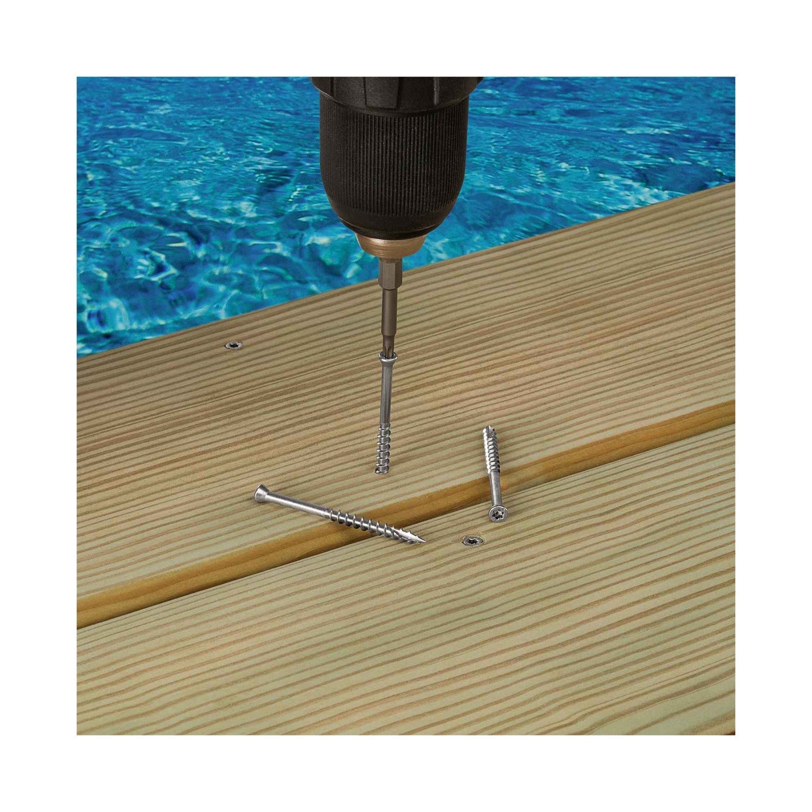 Simpson T07162FTPGR #7 x 1-5/8" T15 Trim-Head Screw - 316 Stainless Steel, Gray - Pkg 350