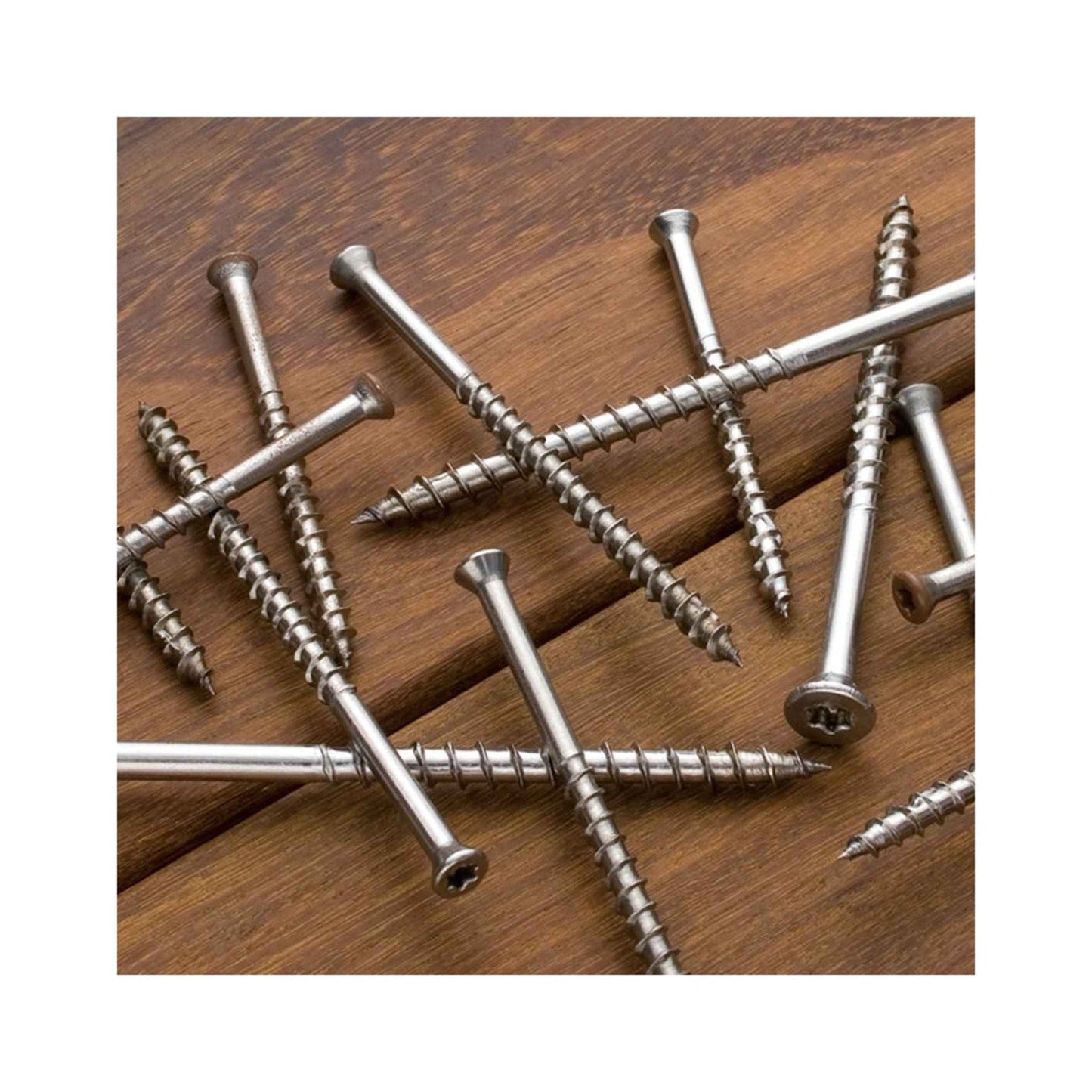 Simpson T10450WPCM #10 x 4-1/2" T25 DWP Flat Head Wood Screw - Type 316 Stainless Steel, Pkg 1,000