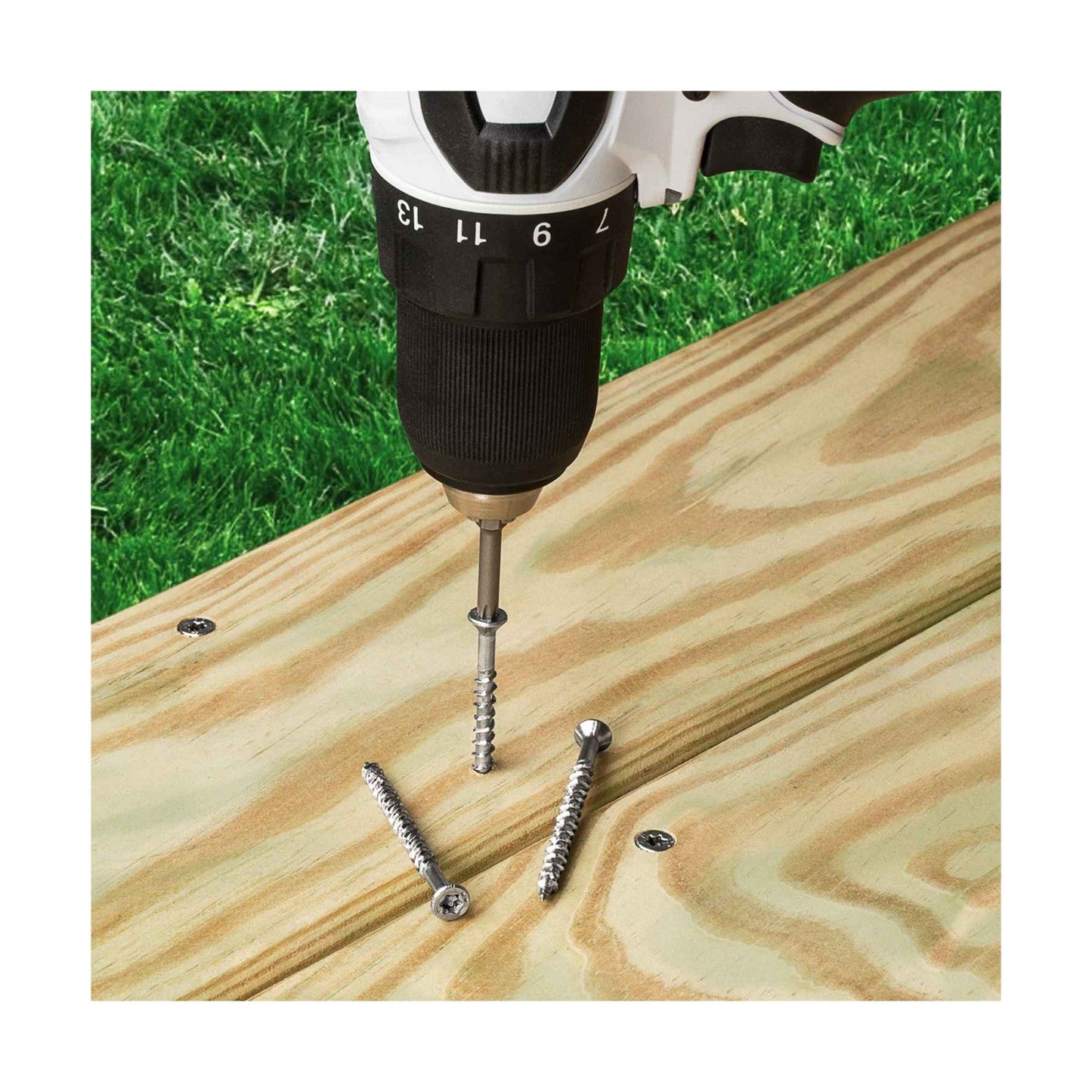 Simpson T10450WPCM #10 x 4-1/2" T25 DWP Flat Head Wood Screw - Type 316 Stainless Steel, Pkg 1,000