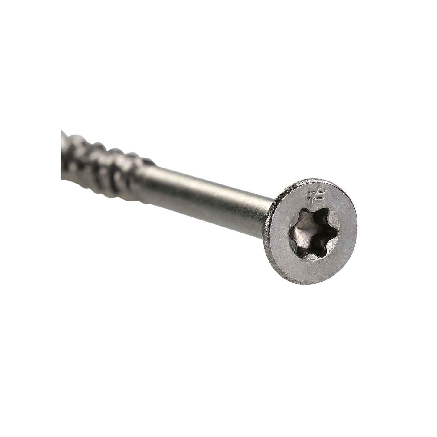 Simpson T10450WPCM #10 x 4-1/2" T25 DWP Flat Head Wood Screw - Type 316 Stainless Steel, Pkg 1,000