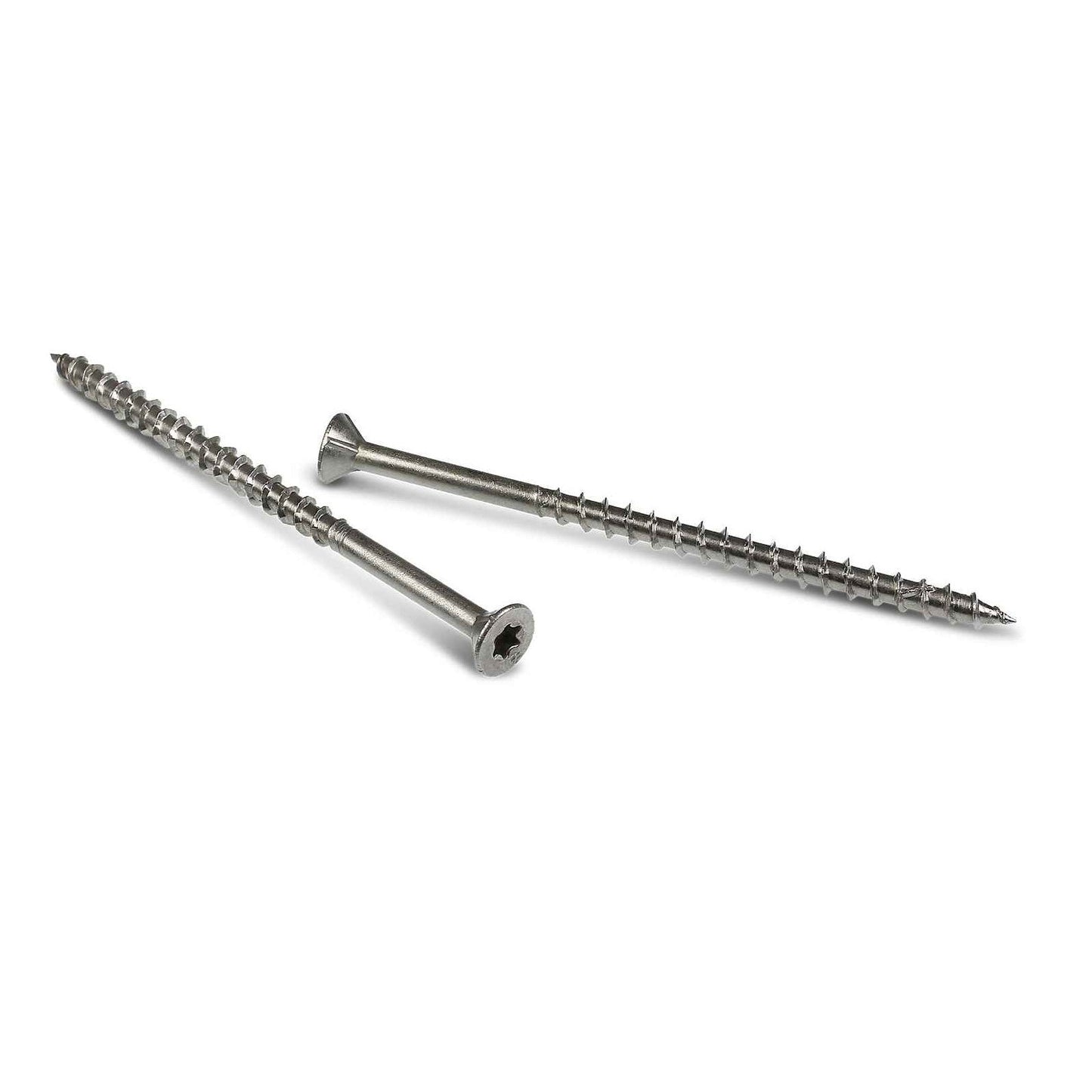 Simpson T10450WPCM #10 x 4-1/2" T25 DWP Flat Head Wood Screw - Type 316 Stainless Steel, Pkg 1,000