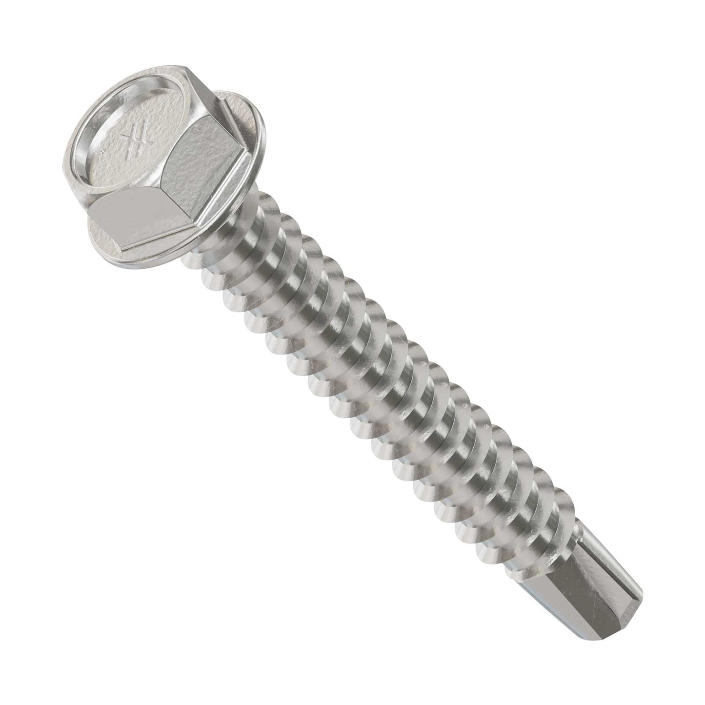#12 x 1-1/2" Simpson Self-Drilling Hex-Washer Head Screw - 316 Stainless Steel, Pkg 100