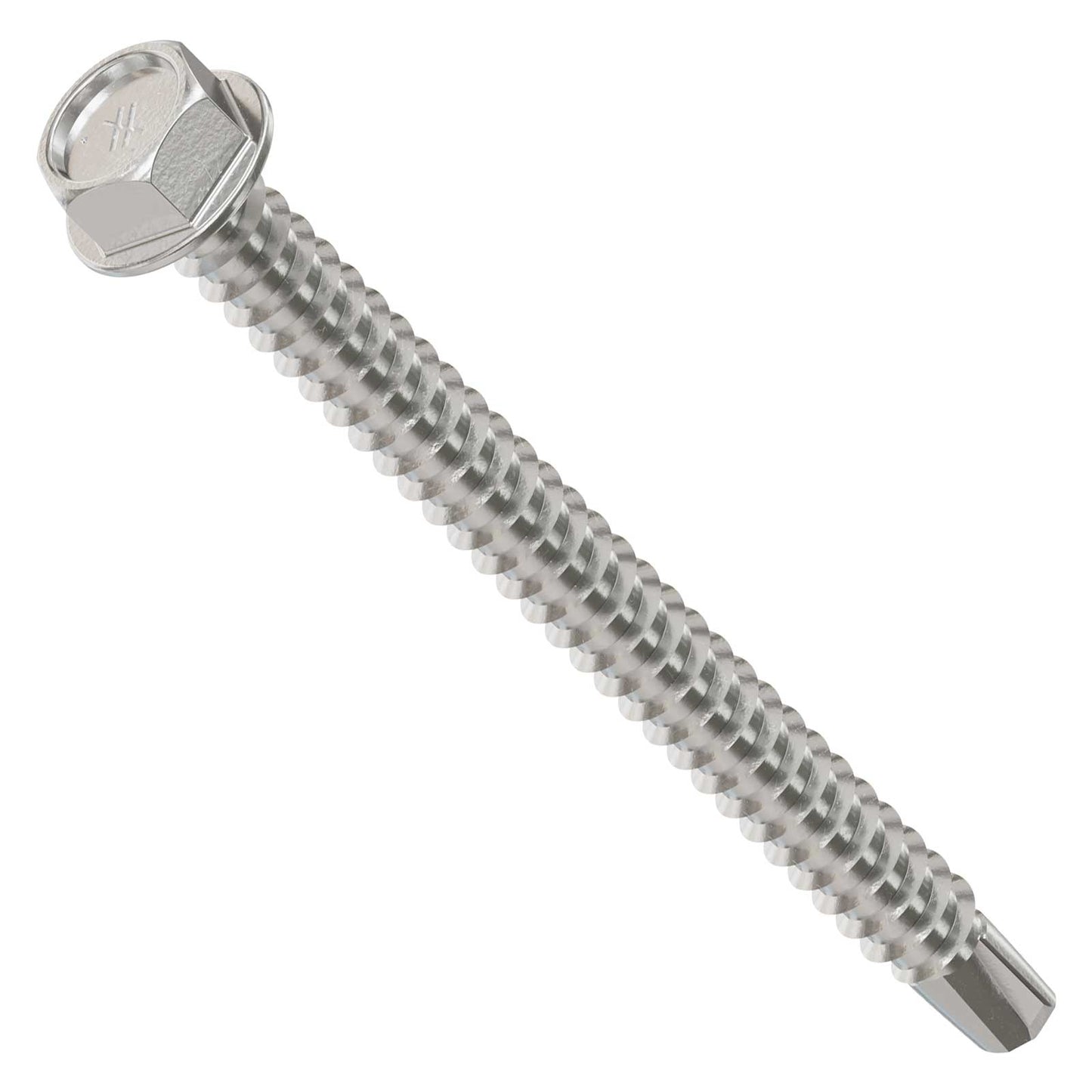 #12 x 2-1/2" Simpson Self-Drilling Hex-Washer Head Screw - 316 Stainless Steel, Pkg 100