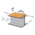 Diagram showing a metal post with wood and screws, labeled for uplift and shear measurements.