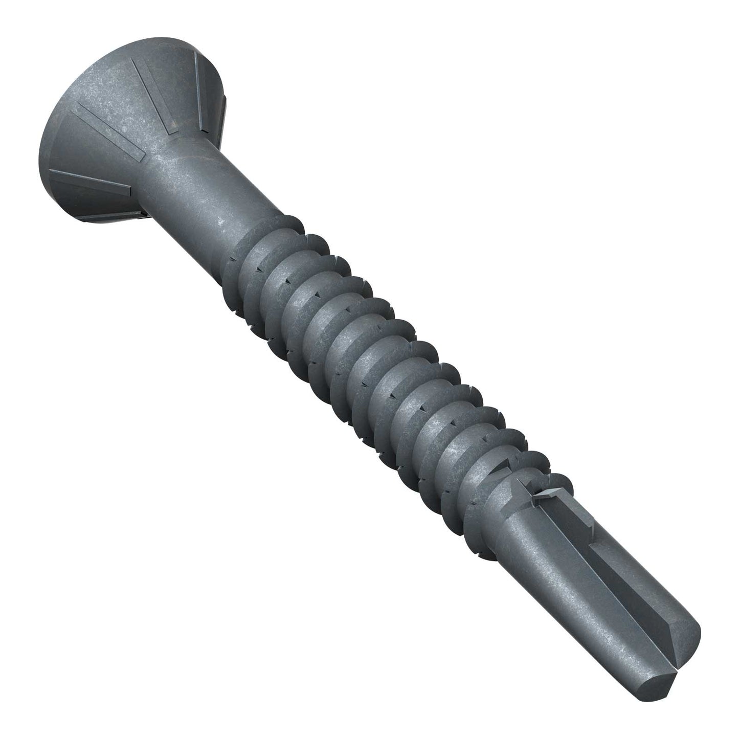 #12 x 1-3/4" TB Self-Drilling Wood-To-Steel Screw, Black Phosphate