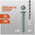 Concrete screw with specifications on a gray background