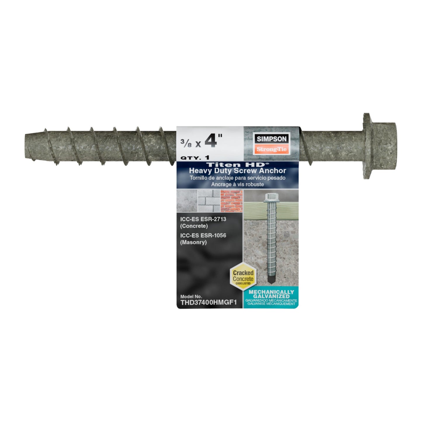 Simpson Titen HD Anchor Bolt Mechanically Galvanized