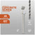 Concrete screw with drill bit on a gray background, featuring specifications.